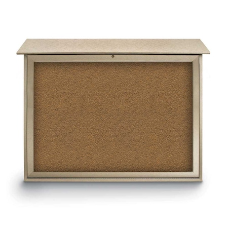 United Visual Products Indoor Enclosed Combo Board, 42"x32", Bronze Frame/Grey & Forbo UVCB4232BZ-GREY-FORBO